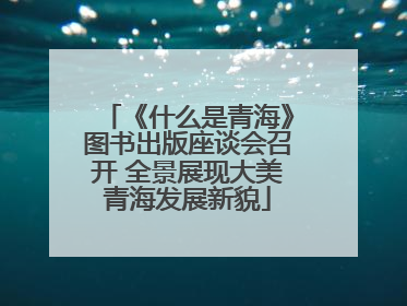 《什么是青海》图书出版座谈会召开 全景展现大美青海发展新貌