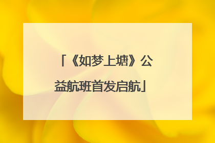 《如梦上塘》公益航班首发启航