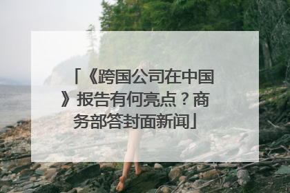 《跨国公司在中国》报告有何亮点？商务部答封面新闻
