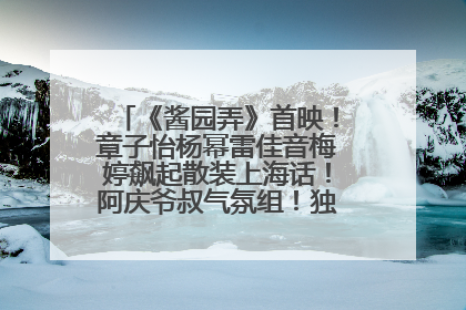 《酱园弄》首映！章子怡杨幂雷佳音梅婷飙起散装上海话！阿庆爷叔气氛组！独独没见他……