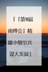 「第9届南博会」精雕小细节共谋大发展