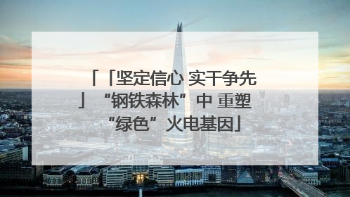 「坚定信心 实干争先」“钢铁森林”中 重塑“绿色”火电基因