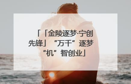 「金陵逐梦·宁创先锋」“万千”逐梦 “机”智创业