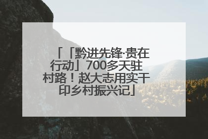 「黔进先锋·贵在行动」700多天驻村路！赵大志用实干印乡村振兴记