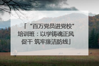“百万党员进党校”培训班：以学铸魂正风促干 筑牢廉洁防线