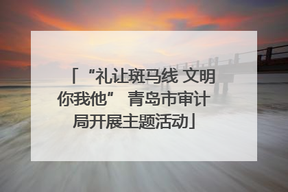“礼让斑马线 文明你我他” 青岛市审计局开展主题活动