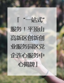 “一站式”服务！平顶山高新区创新创业服务园区党企连心服务中心揭牌