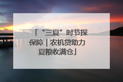 “三夏”时节探保障｜农机贷助力夏粮收满仓