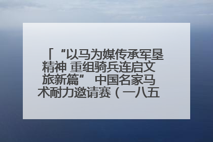 “以马为媒传承军垦精神 重组骑兵连启文旅新篇” 中国名家马术耐力邀请赛（一八五团站）暨重启骑兵连活动正式启动