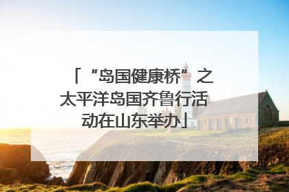 “岛国健康桥”之太平洋岛国齐鲁行活动在山东举办