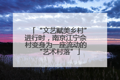 “文艺赋美乡村”进行时，南京江宁佘村变身为一座流动的“艺术村落”