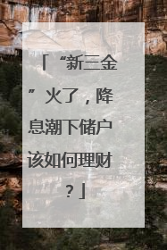 “新三金”火了，降息潮下储户该如何理财？