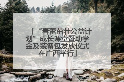 “春蕾茁壮公益计划”成长课堂暨助学金及装备包发放仪式在广西举行