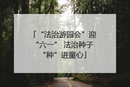 “法治游园会”迎“六一” 法治种子“种”进童心