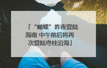 “蝴蝶”昨夜登陆海南 中午前后将再次登陆粤桂沿海
