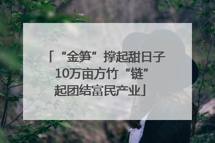 “金笋”撑起甜日子 10万亩方竹“链”起团结富民产业
