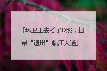 环卫工去考了D照，扫帚“退出”临江大道