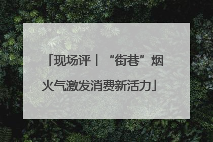现场评丨“街巷”烟火气激发消费新活力