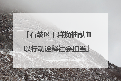 石鼓区干群挽袖献血 以行动诠释社会担当