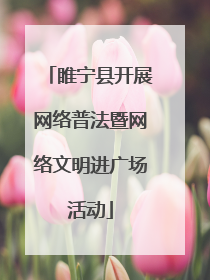 睢宁县开展网络普法暨网络文明进广场活动
