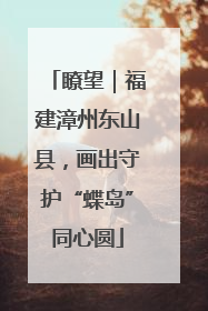 瞭望｜福建漳州东山县，画出守护“蝶岛”同心圆