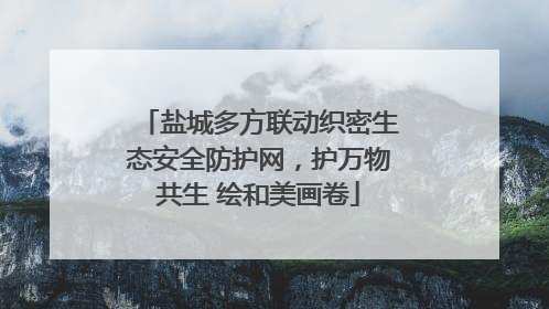 盐城多方联动织密生态安全防护网，护万物共生 绘和美画卷