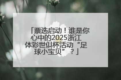 票选启动！谁是你心中的2025浙江体彩世俱杯活动“足球小宝贝”？
