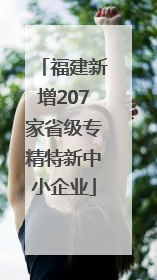 福建新增207家省级专精特新中小企业