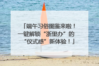 端午习俗图鉴来啦！一键解锁“浙里办”的“仪式感”新体验！