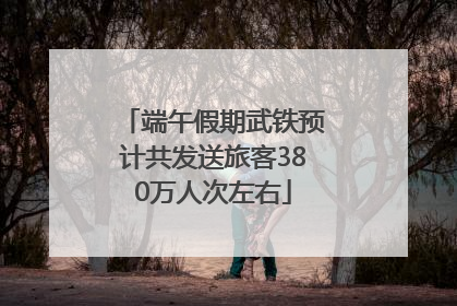 端午假期武铁预计共发送旅客380万人次左右