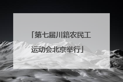 第七届川籍农民工运动会北京举行