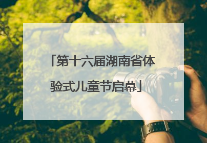 第十六届湖南省体验式儿童节启幕