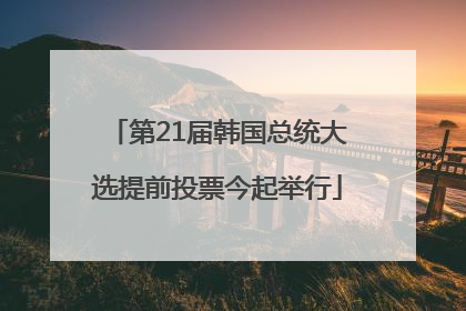 第21届韩国总统大选提前投票今起举行