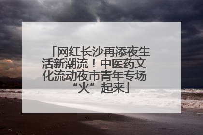 网红长沙再添夜生活新潮流！中医药文化流动夜市青年专场“火”起来