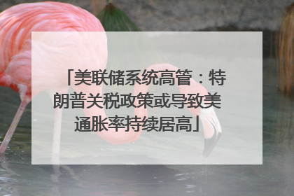 美联储系统高管：特朗普关税政策或导致美通胀率持续居高