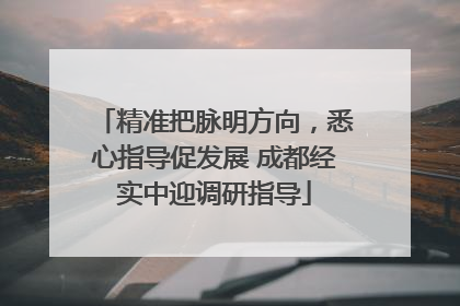 精准把脉明方向，悉心指导促发展 成都经实中迎调研指导