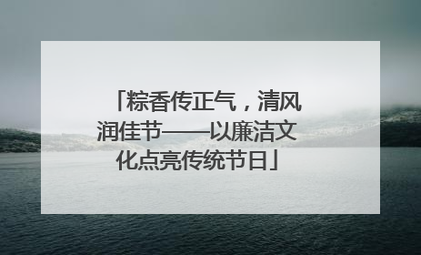 粽香传正气，清风润佳节——以廉洁文化点亮传统节日