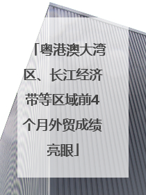 粤港澳大湾区、长江经济带等区域前4个月外贸成绩亮眼