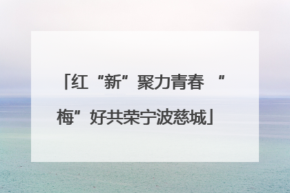 红“新”聚力青春 “梅”好共荣宁波慈城