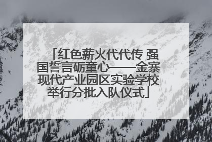 红色薪火代代传 强国誓言砺童心——金寨现代产业园区实验学校举行分批入队仪式