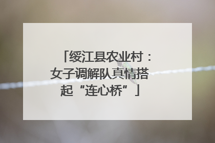 绥江县农业村：女子调解队真情搭起“连心桥”