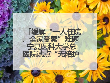 缓解“一人住院、全家受累”难题 宁夏医科大学总医院试点“无陪护”病房服务