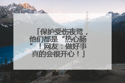 保护受伤夜鹭，他们都是“热心肠”！网友：做好事真的会很开心！