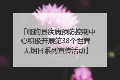 临朐县疾病预防控制中心积极开展第38个世界无烟日系列宣传活动