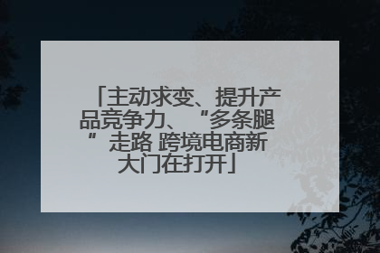 主动求变、提升产品竞争力、“多条腿”走路 跨境电商新大门在打开