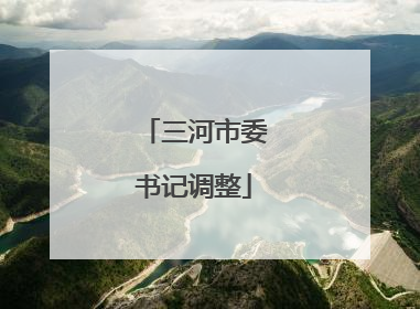 三河市委书记调整