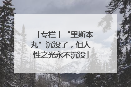 专栏丨“里斯本丸”沉没了，但人性之光永不沉没