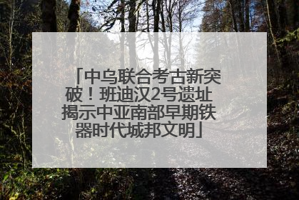 中乌联合考古新突破！班迪汉2号遗址揭示中亚南部早期铁器时代城邦文明