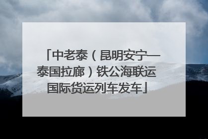 中老泰（昆明安宁—泰国拉廊）铁公海联运国际货运列车发车