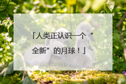 人类正认识一个“全新”的月球！